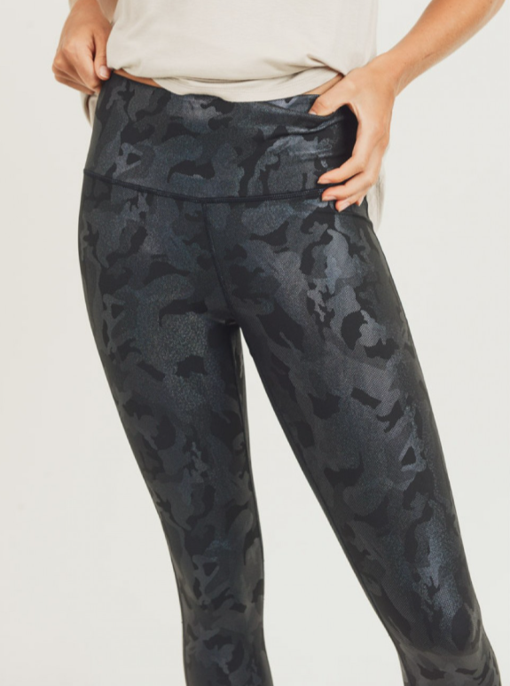 Camo Holographic Foil Print Legging