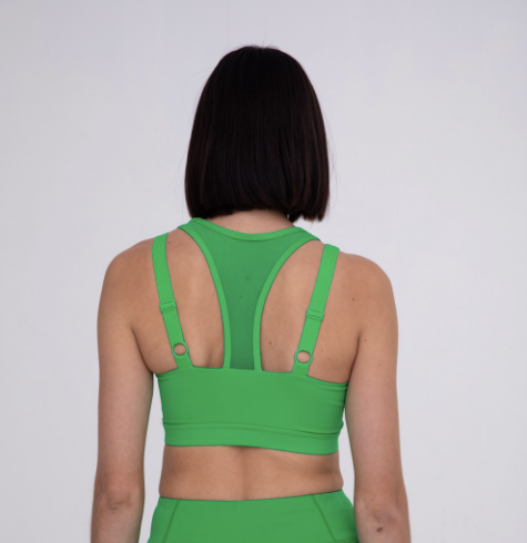 Vivid Green Harness Sports Bra