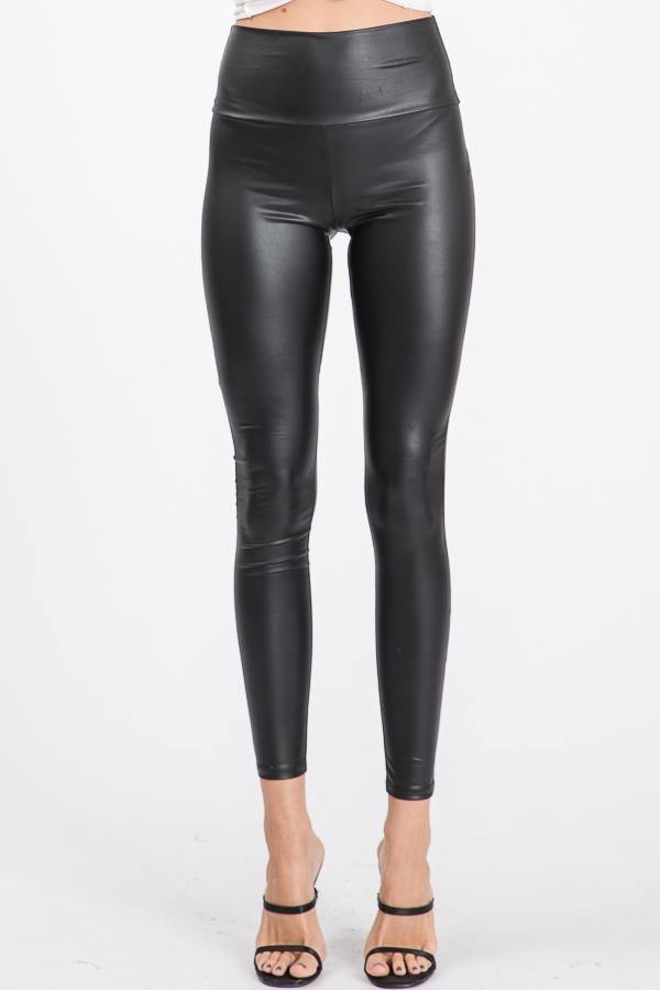 Fiona Faux Leather Leggings - She's Bae Boutique