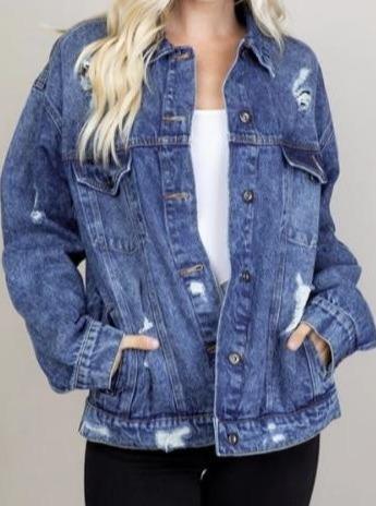 Oversized Denim Ain't Basic Jacket