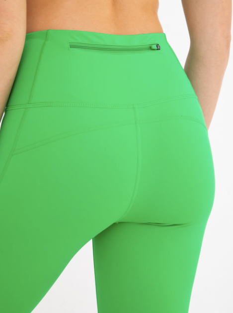 Vivid Green Essential Lycra-Blend Highwaist Leggings