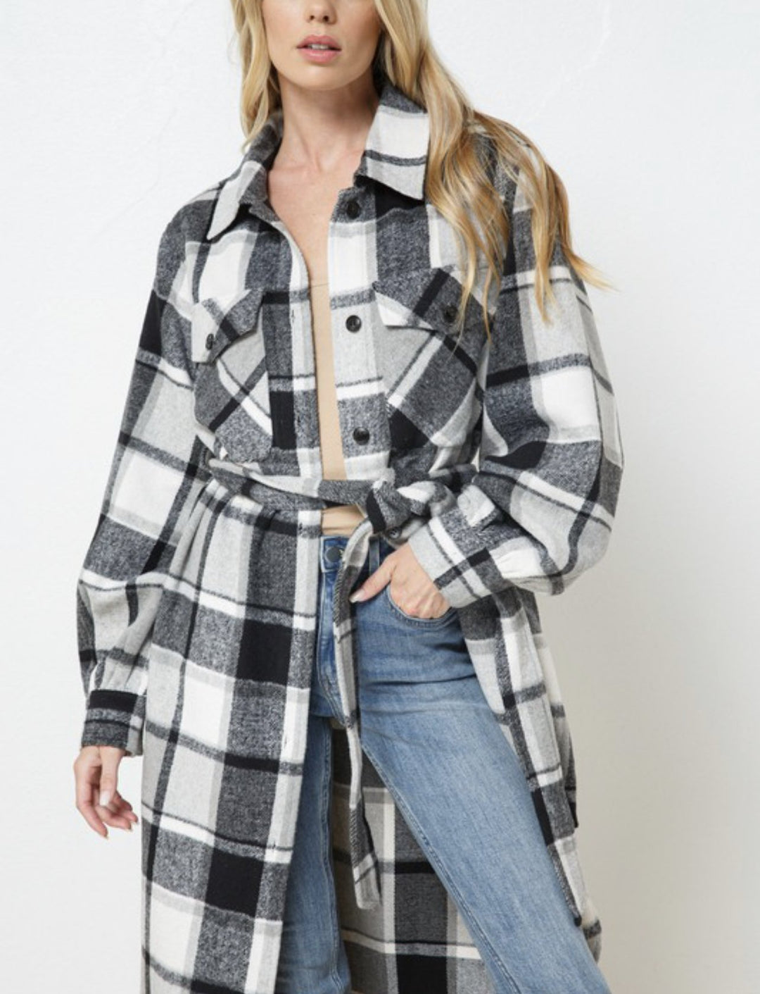 She's Plaid Shacket