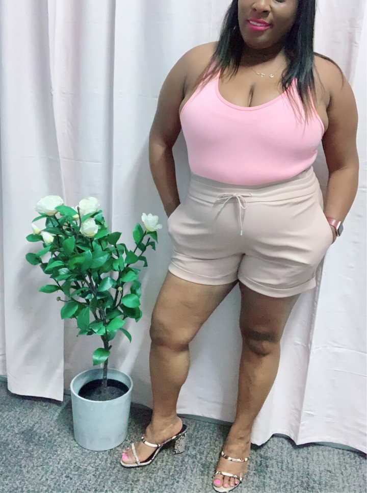 Blush Vegan Leather Short